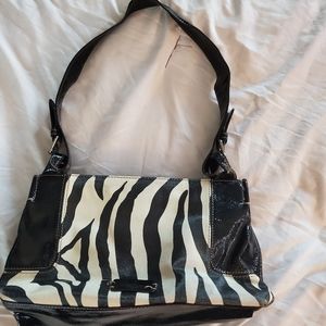 Zebra vinyl handbag